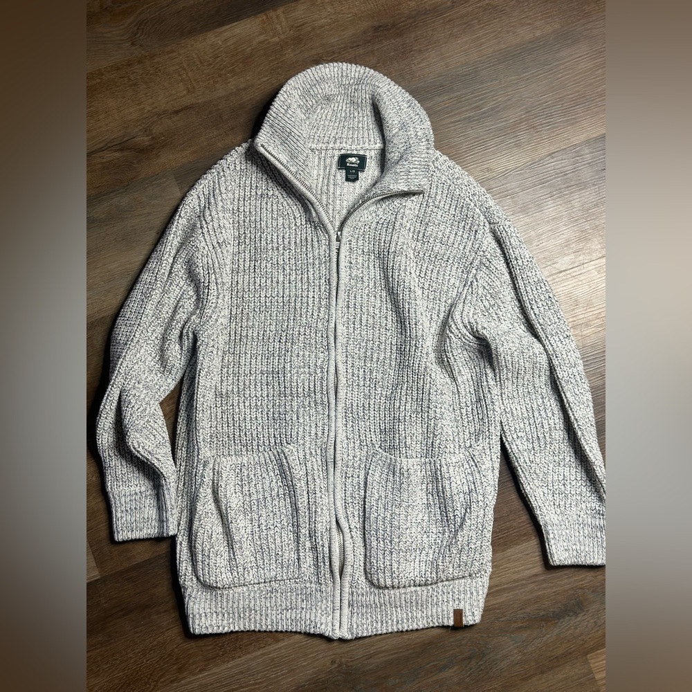 Roots Men's Heathered Gray Zip-Up Sweater